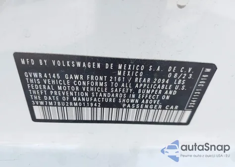 2024 Volkswagen Jetta 1.5T Se z USA, uszkodzony, nr VIN 3VW7M7BU2RM011942